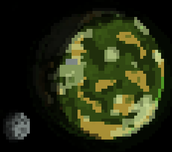 green pixel planet